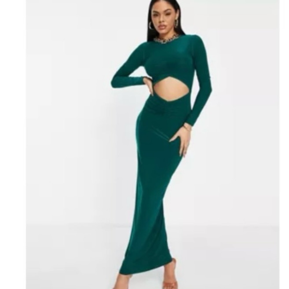 Emerald green dress